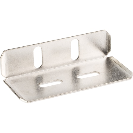 Hardware Resources 2"x1"x5/8" Bright Nickel Drawer Front Adjustment Bracket 9453007